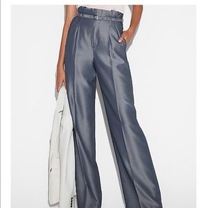 EXPRESS NWT high waisted belted wide dress pants